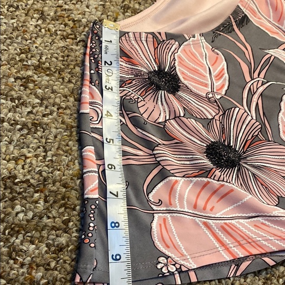 Robbie Bee Gray and Pink Floral Dress NWOT Size Large - Picture 8 of 10